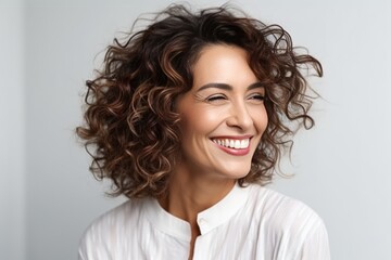 Poster - Smiling happy Beautiful mature woman looking away