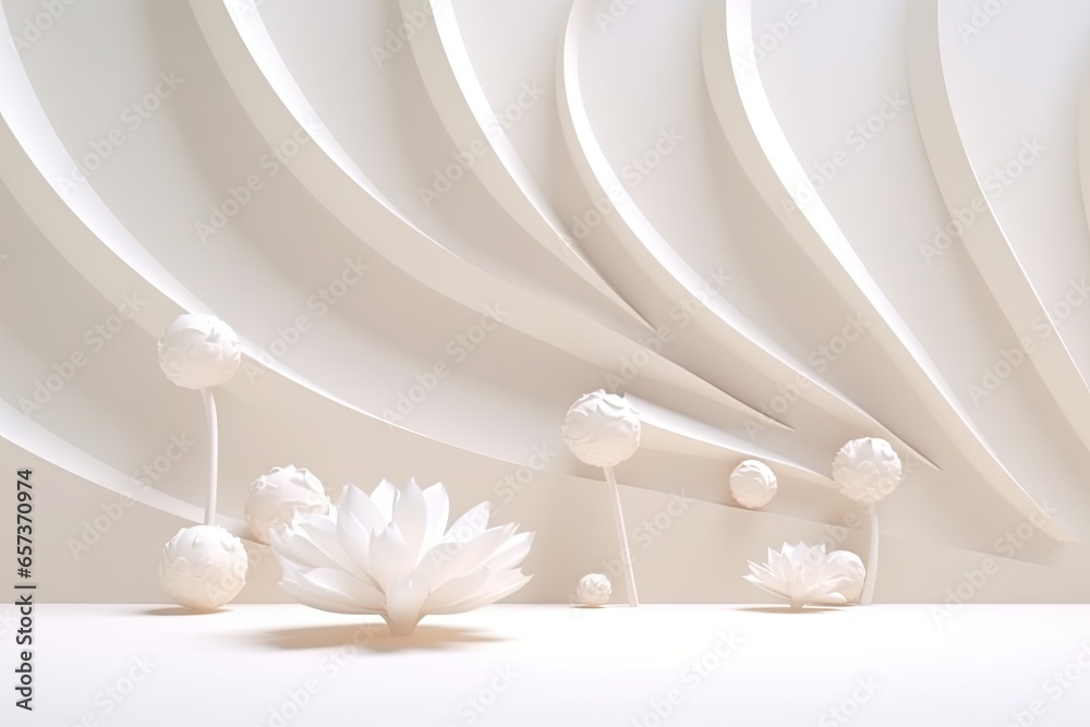 Zen Abstract White Abstract Background: Embodying Zen-like Purity and Minimalism of ...
