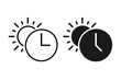© YoGinta - Sun time icon symbol. Illustration vector