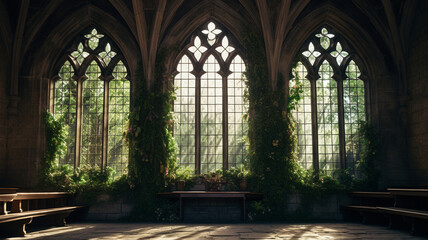 Wall Mural - gothic church window