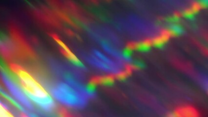 Rainbow Leakage Prism Colors, Prism Colors, Fashion Design Creative Defocused Effect, Blurred Glow. Abstract holiday multicolored background