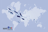 Fototapeta  - Map Solomon islands. Vector illustration eps 10.