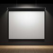 © The glossy backgroun - room with spotlights for exhibit