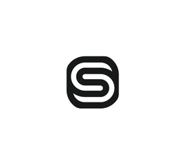 Poster - luxury letter S initials logo rectangle line concept. Elegant monogram design for real estate, business and cosmetic