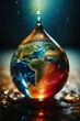earth in a water drop