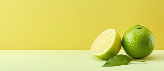 Poster - copy space image on isolated background with a fresh lime