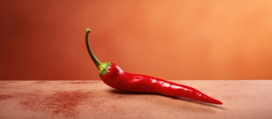 Poster - Spicy pepper isolated pastel background Copy space