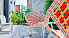 Colorful Rattan Chairs Are Always Available In Resort Accommodations