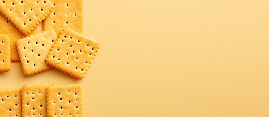 Poster - copy space image on isolated background with sandwich crackers