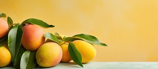 Poster - copy space image on isolated background with mangos