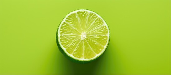 Poster - copy space image on isolated background with a fresh lime