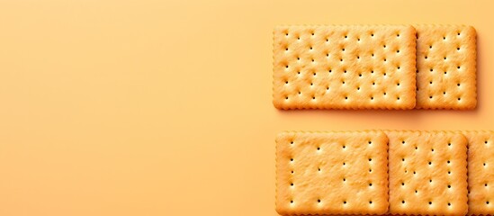 Poster - copy space image on isolated background with sandwich crackers