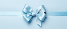 Copy Space Image On Isolated Background With An Isolated Blue Bow