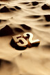 UAE's 52 National Day Celebration - 52 written in Desert Sand - 3D Illustration