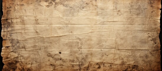 Wall Mural - Worn A4 paper poster with grunge texture and creased surface With copyspace for text