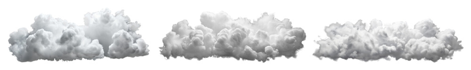 Canvas Print - Set of white clouds cut out