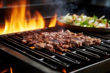 Sticker - cooking bulgogi on a korean grill