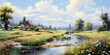 painting of countryside, generative AI