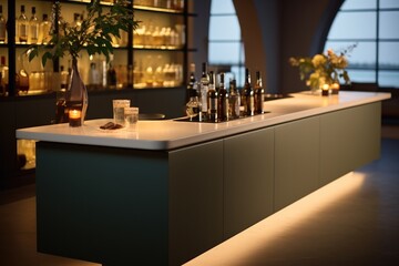 Aufkleber - Modern empty night bar at night.