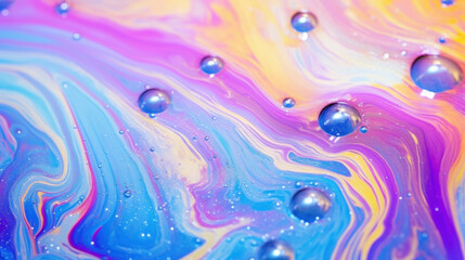 Poster - Abstract background with multicolored streaks