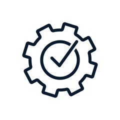 Poster - Optimization concept, work process. vector icon isolated on white background.