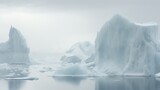 Arctic Pause: Iceberg's Drift in Polar Hush