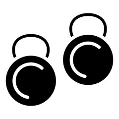 Poster - solid kettlebell icon