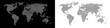 Weltkarte aus Punkten in schwarz und weiß