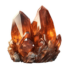 beautiful rock isolated on transparent background cutout