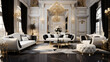 Luxury glamourous interior design of modern living room