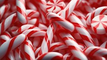Peppermint Candy Canes. Christmas Background