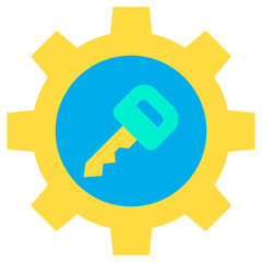 Canvas Print - Flat Key Setting icon