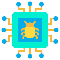 Sticker - Flat Bug Technology icon