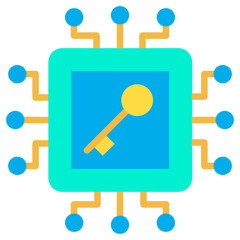 Poster - Flat Technology Key icon