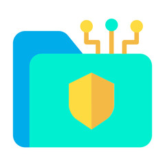 Poster - Flat Folder Shield icon