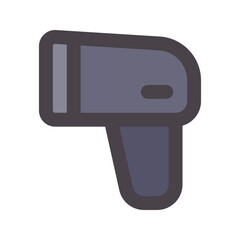 Sticker - scanner flat line icon