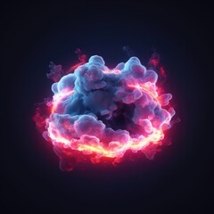 Aufkleber - Abstract Atmospheric Colored Smoke, Close-up. Isolated on Black Background
