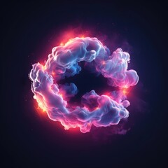Aufkleber - Background, Light Blue, Smoke, Neon Light, Cloud.
