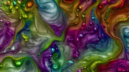 Wall Mural - Abstract colorful holographic animation. Multicolor liquid gradient background. Beautiful gradient texture, Moving abstract multicolored background