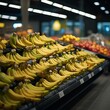 banane im obst sortiment auslage ienes supermakrts angebot banannen generative ki