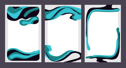 Poster - Abstract vertical web banners. With organic shapes
