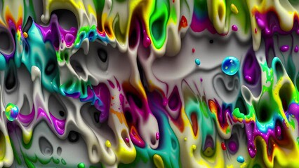 Wall Mural - Abstract colorful holographic animation. Multicolor liquid gradient background. Beautiful gradient texture, Moving abstract multicolored background