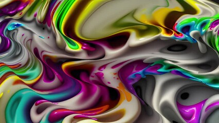 Wall Mural - Abstract colorful holographic animation. Multicolor liquid gradient background. Beautiful gradient texture, Moving abstract multicolored background