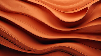 Poster - Orange wavy background