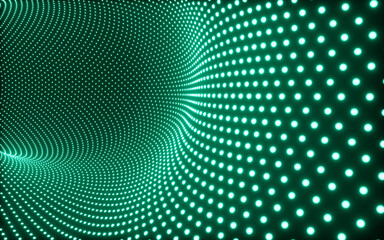 Poster - Abstract neon tunnel, neon wormhole, 3d rendering.