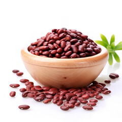 Wall Mural - Adzuki Beans isolated on white backgound