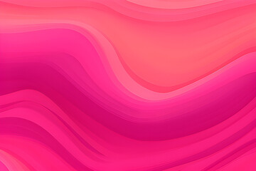 Wall Mural - Landscape Orientation Graphic With Waves. Elegant Curvy Swirl Waves Background Design With Deep Pink, Peru and Hot Pink Color.