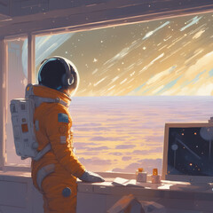 astronaut in space