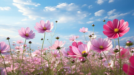 pink cosmos flowers