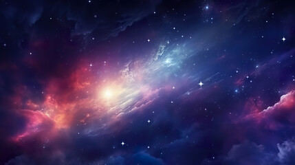 Wall Mural - vivid space galaxy nebula in a starry cosmos – a stunning astronomy backdrop